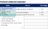 A screenshot of Portent's editorial calendar template.